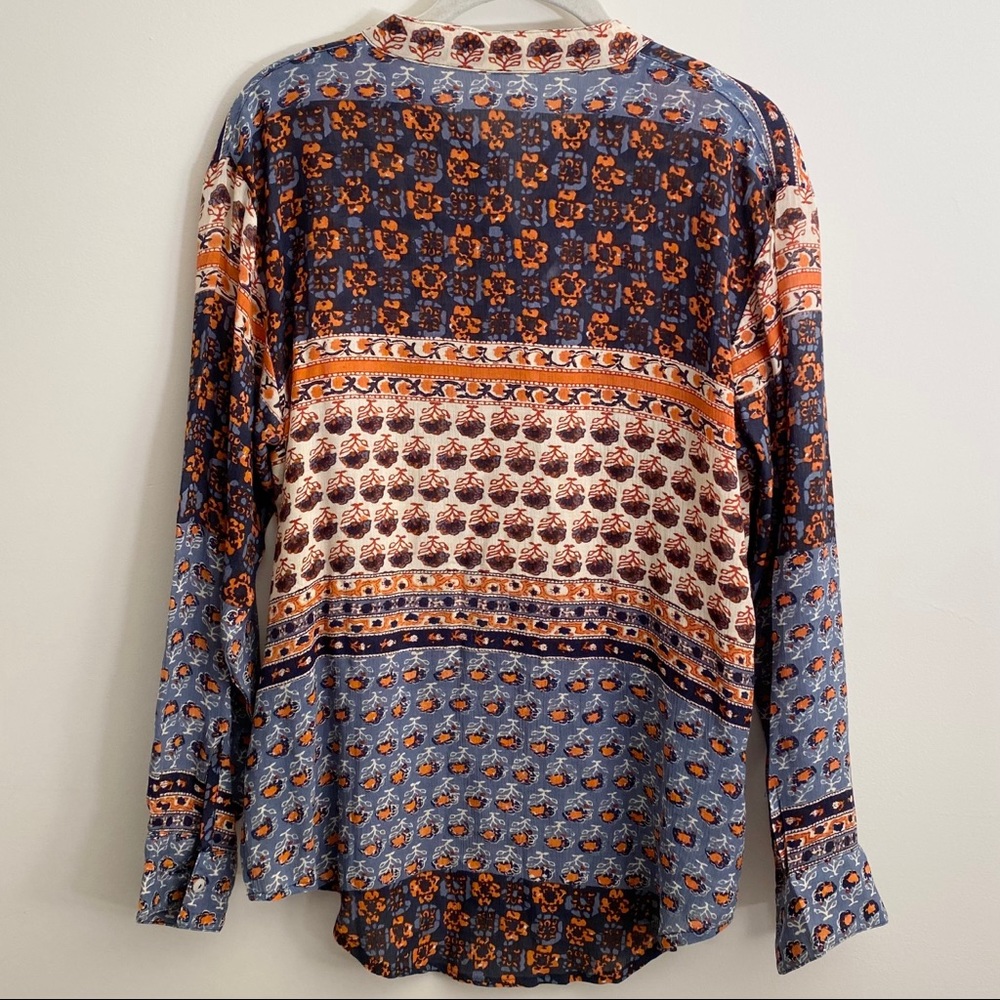 Free People Patterned Button Down Shirt - image 5